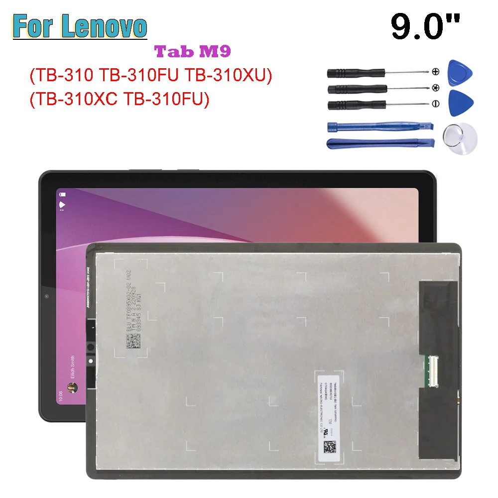 

For Lenovo Tab M9 TB310 TB310FU TB310XU TB310XC TB-310 310FU 310XU 310XC 9.0" LCD Display Touch Screen Digitizer Glass Assembly