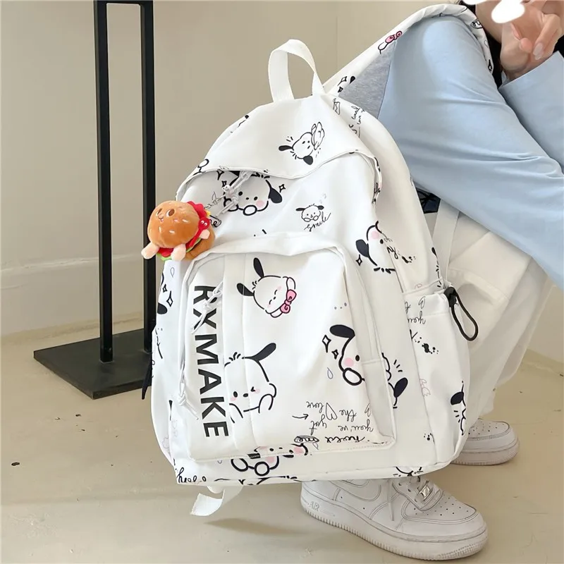 

Travel Backpack Sanrioe Pochacco Cartoon Cute Backpack School Bag Student Cartoon Travel Large Capacity Shoulder Bag Birthday Gi