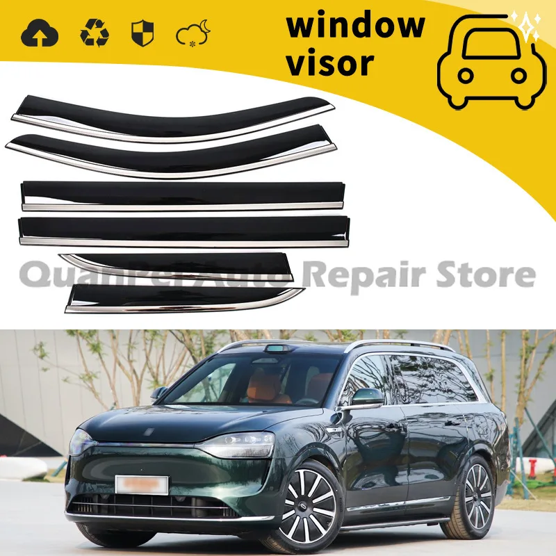 For Wenjie M9 Rain Guards Rain Deflectors Window Visors Door Visors Eyebrows Compatible with 24 Models