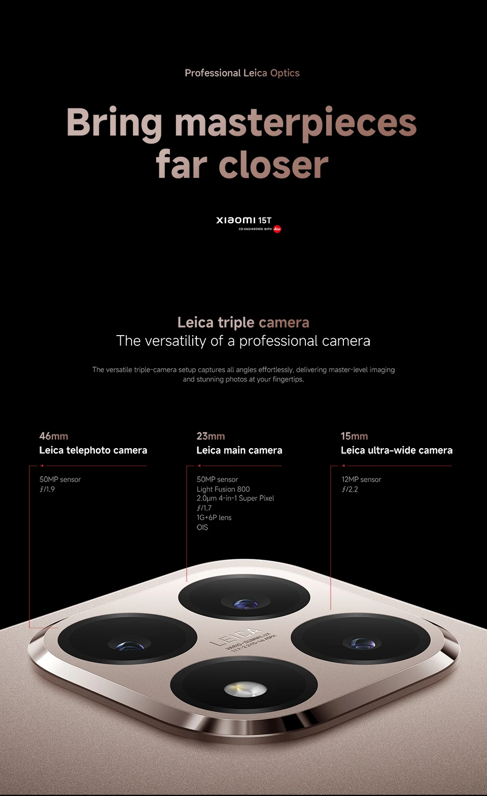 Global Version Xiaomi 15T 5G Smartphone 12GB RAM Leica Camera 6.83" AMOLED Display 120Hz MTK Dimensity 8400-Ultra CPU 5500mAh