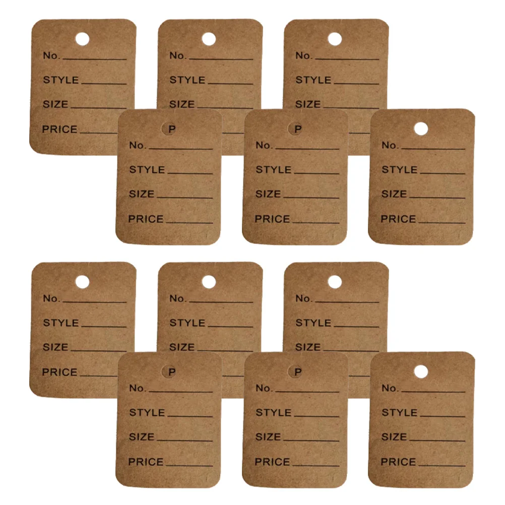 1000 Pcs Labels Price Tag Clothes Size Clothing Tags Large Quantity White for Hanging