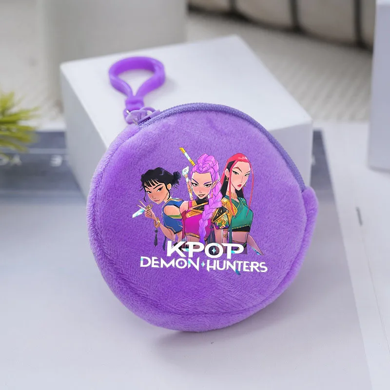 ארנק מטבעות לילדים, אנימה מצוירת, תיק כסף חמוד לחובבי קיי-פופ, ציידי שדים, בנים בנות, אחסון כרטיסים, נרתיק קטן, תיק נשיאה נייד