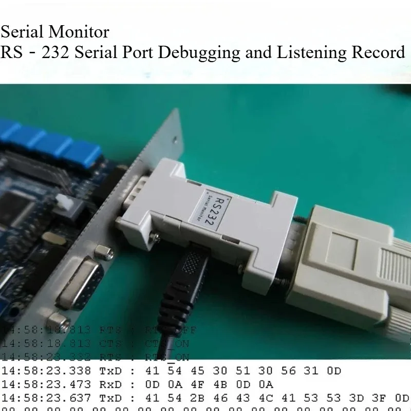 RS-232 Serial Port Listener Monitoring Recording Debugging Serial Communication DB9