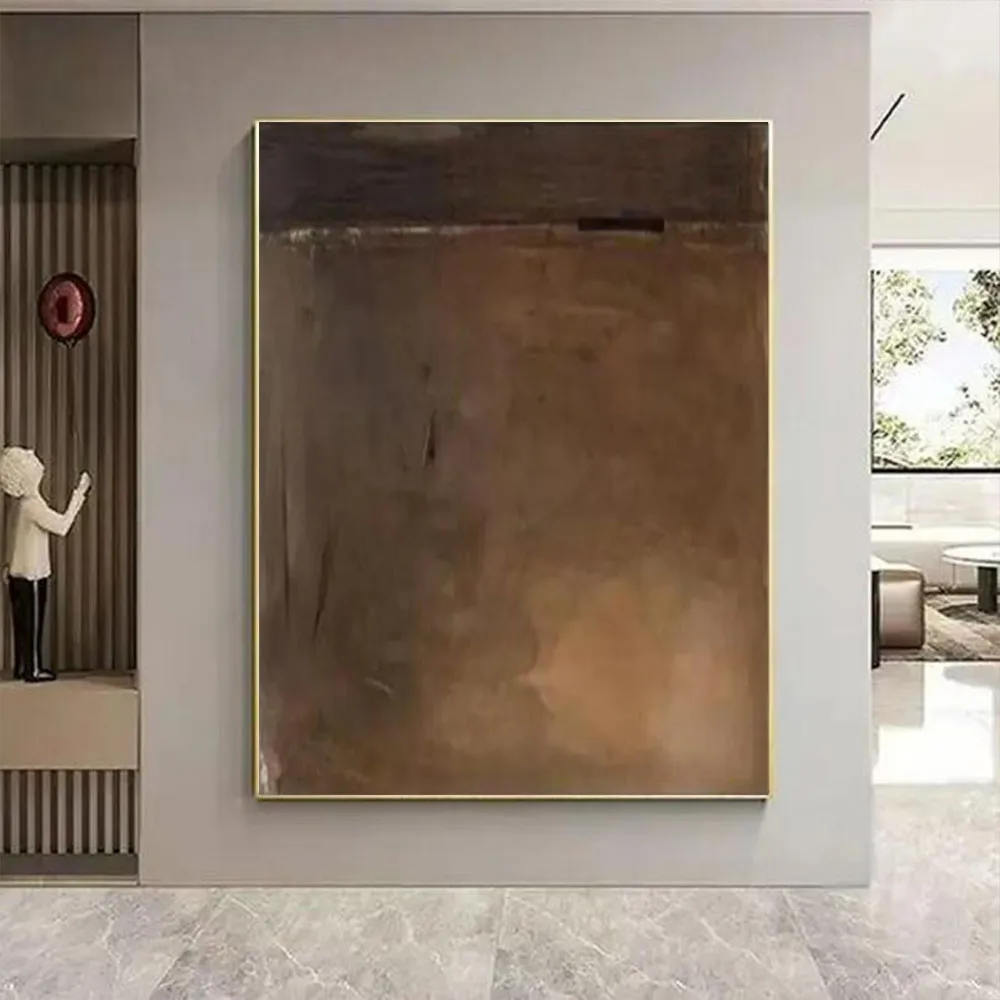 100% Hand-Painted Abstract Oil Painting Modern Grey Canvas Paints Wall Art images For Living Room Home Decor picture Light mural