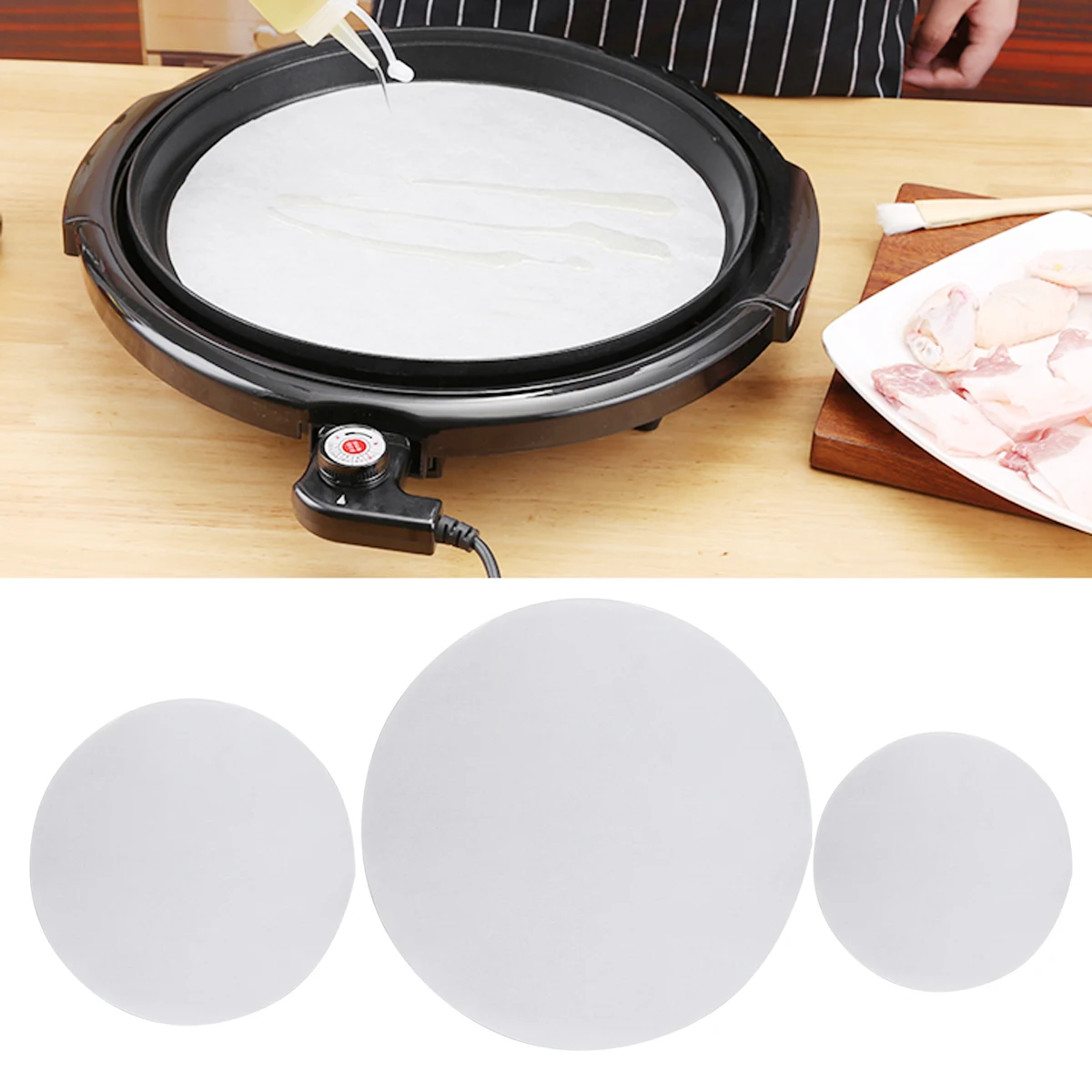 

150 шт. круглые бумажные вкладыши для выпечки 6, 8, 10 дюймов, круглые формы для выпечки, маслопоглощающие круги для форм для торта