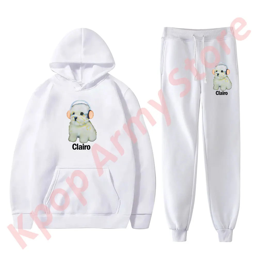 Clairo Dog Hoodies Set Tour New Logo Merch Sweatshirts Cosplay WOmen Men Fashion Casual Streetwear