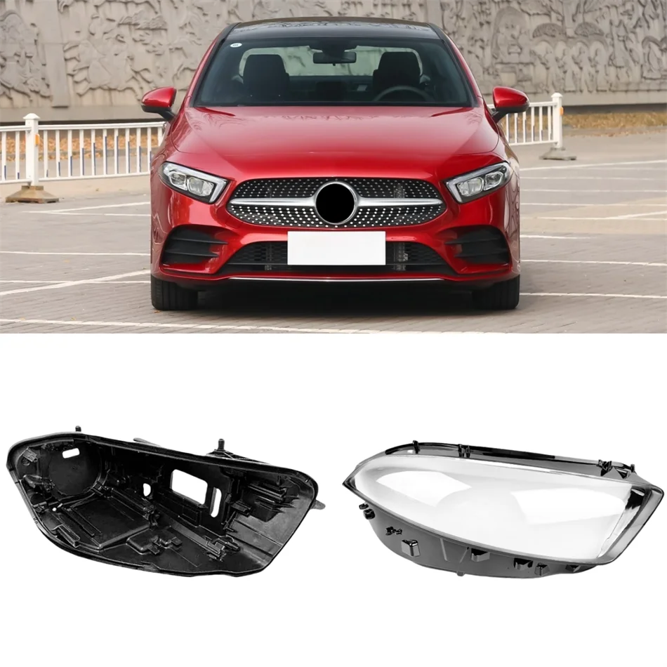 

Для Mercedes Benz A Class W177 2017 2018 2019 2020 2021, авто аксессуар, автомобильная база, корпус фары, опорная пластина, стекло передней лампы
