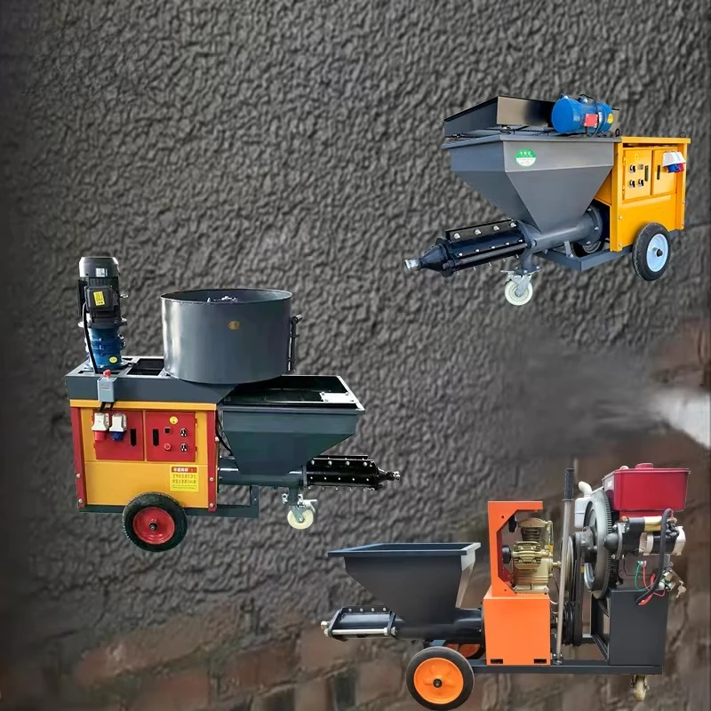 

Custom Made Multifunctional Mortar Spraying Machine for Cement Plaster Grouting Pump Wall Rendering Equipment