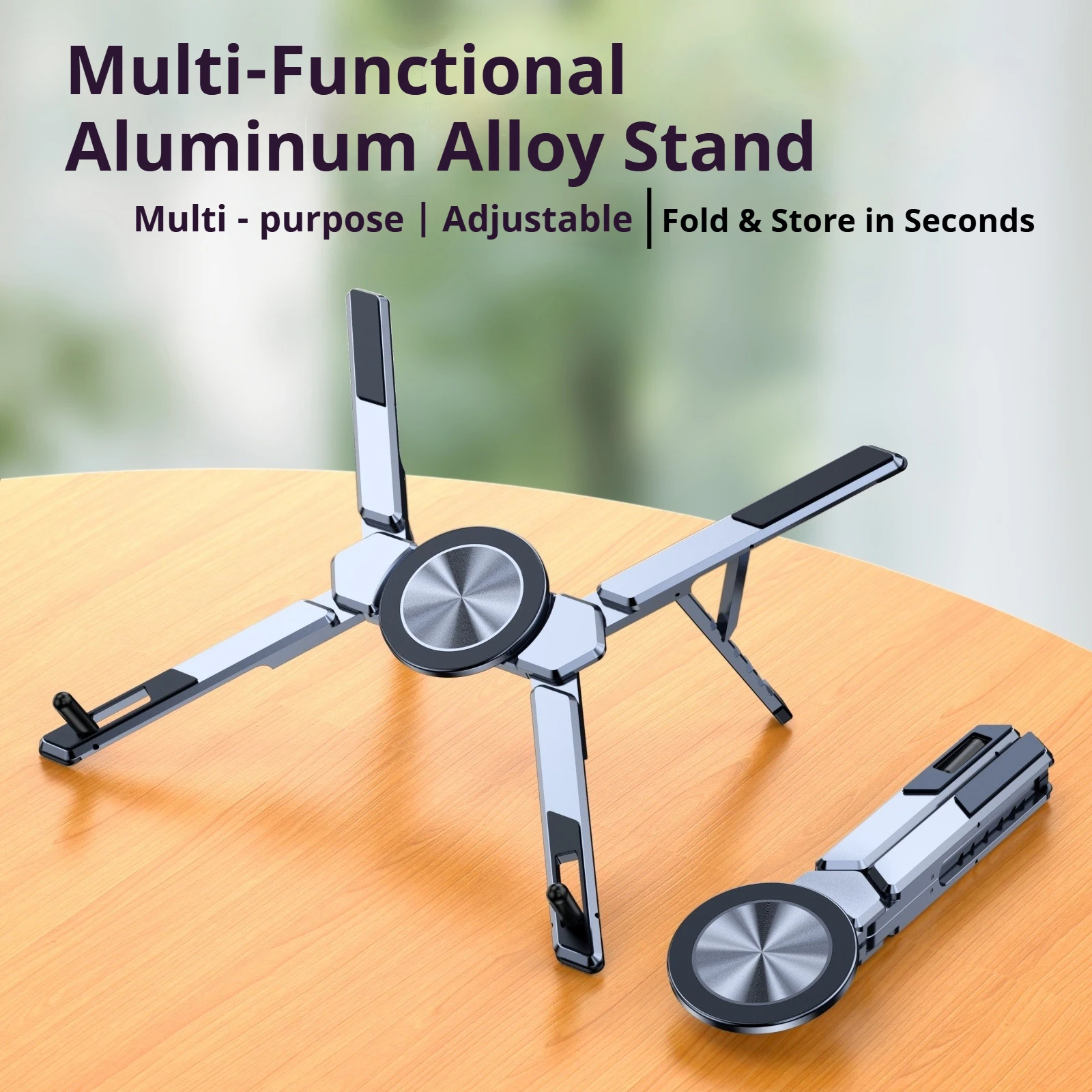 Laptop Stand Aluminum Alloy Multi-functional Folding Mobile Phone Holder Portable Magnetic Mobile Phone Heat Dissipation Bracket