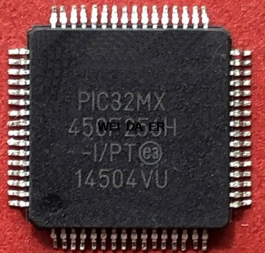 PIC32MX450F256H-I/PT   QFP64