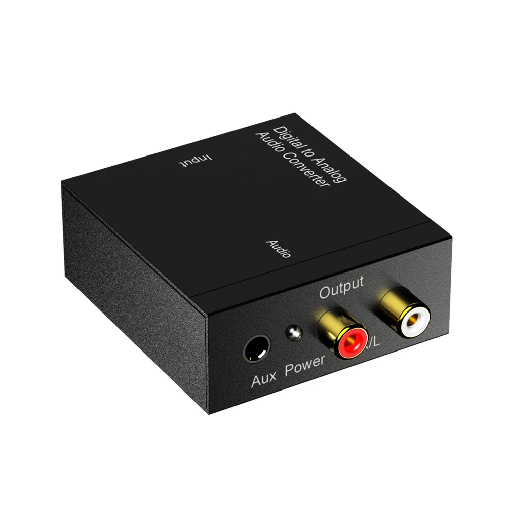 3.5mm Jack Coaxial Optical Fiber Digital to Analog Audio Aux Rca L / R Converter Spdif Digital Audio Decoder Amplifier