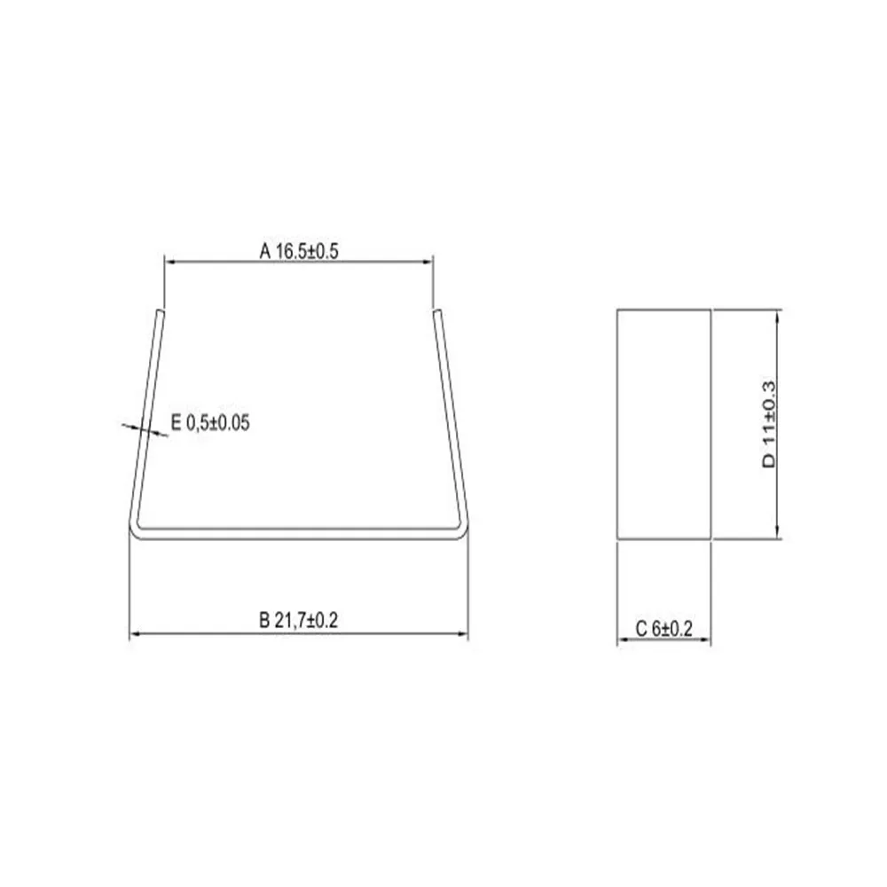 Induttanza di modo comune UU15.7UF15.7 materiale specchio soft core R12k e bobina orizzontale 2 + 2PIN e clip 15 set/lotto