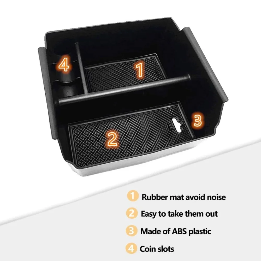 علبة تنظيم وحدة التحكم المركزية مناسبة مخصصة لسيارة جيب رانجلر JK JKU 2011-2018 صندوق تخزين مسند الذراع مع أجزاء تصفيف السيارة المقسمة