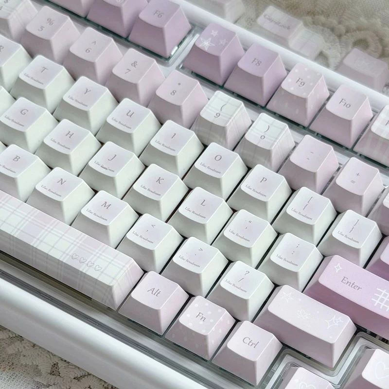 MAIMOOO Keycap Star Fluff Whispering Sweet Potato Purple Cherry High Pbt Material Heat Sublimation Keyboard Keycap