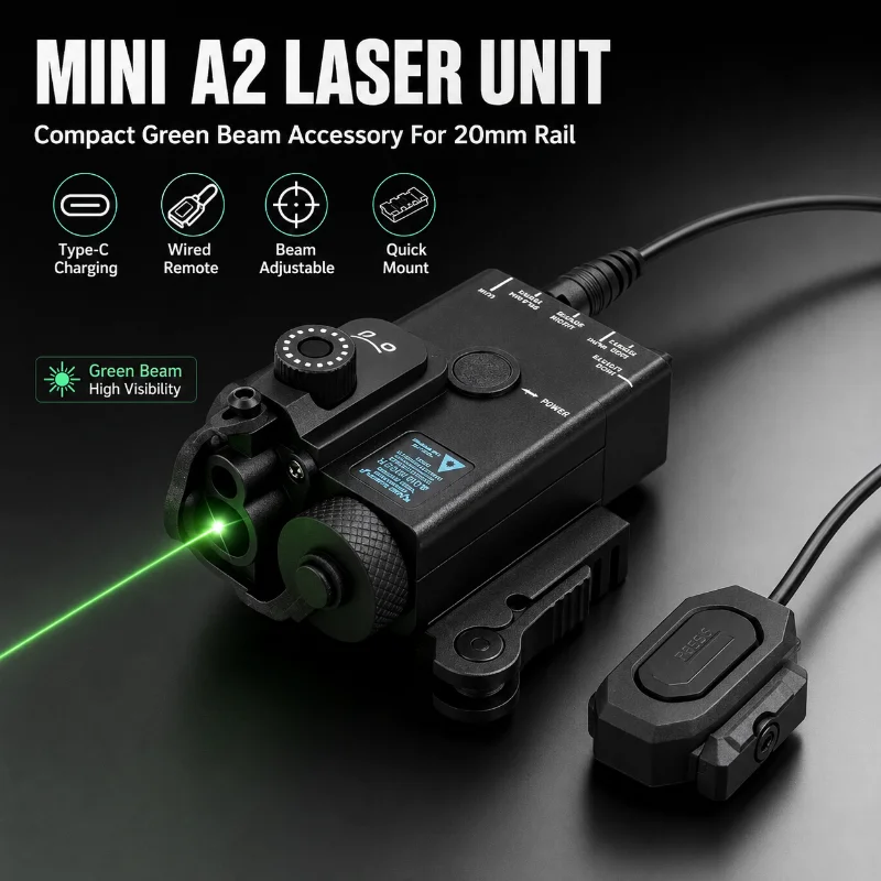 Adjustable Beam Hobby Laser Module Type-C Charging Remote Control Switch Equipped Hobby Model Modification Accessories