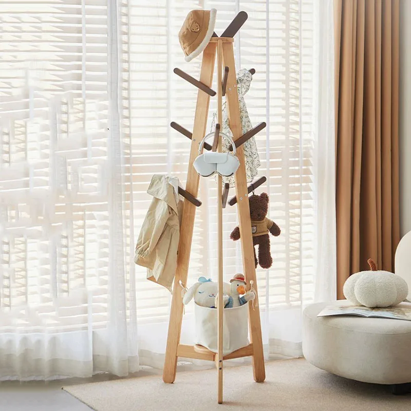 Wooden Big Size Coat Racks Chinese Style Vintage Interior Fashion Standing Coat Racks Display Arara De Roupa Home Decoration