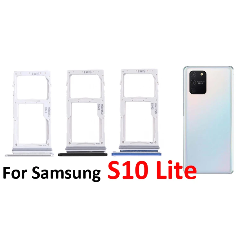For Samsung Galaxy S10 Lite G770 Phone New SIM Card Tray Housing Micro SD Chip Card Holder Slot Pocket For Note 10 Lite N770 view 3
