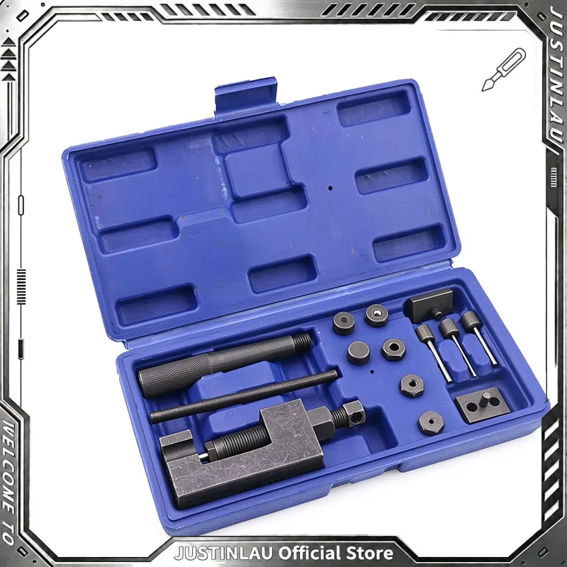 JUSTINLAU Professional Motorcycle Chain Tool Kit, Chain Breaker Cutter Riveting Press for 520 525 530 630 ATV Dirt Bike Chains