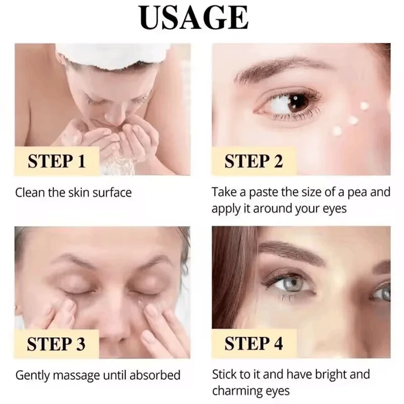 7 Day Tighten Wrinkles Eye Cream Remove Eye Fat Bags Puffiness Lifting Firming Smooth Eye Massage Cream Nourish Eye Skin Care