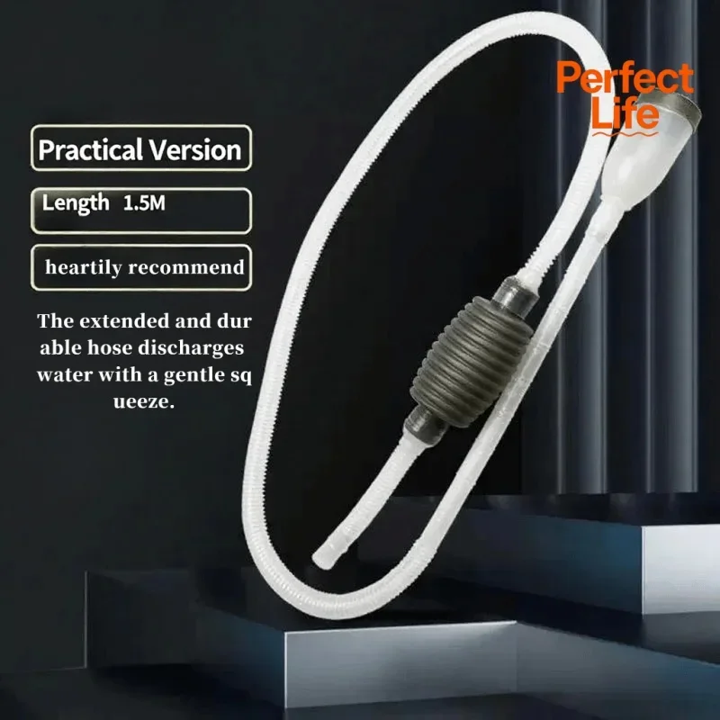 Sifón para peceras grandes – Limpiador de grava con tubo de extensión - imagen 2