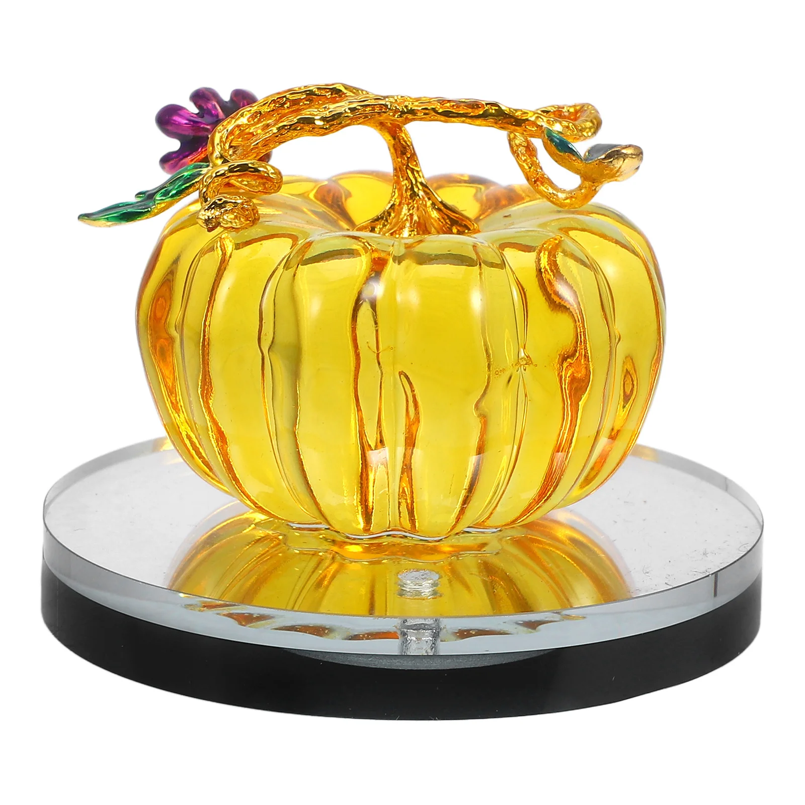 

Crystal Pumpkin Table Decor Exquisite Details Decorative Lovely Suitable for Cafe Bar Study Meeting Room Mini Pumpkins