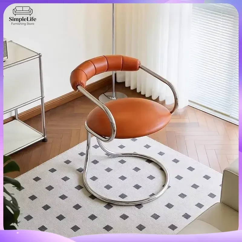 Medieval Bauhaus Dining Chair Nordic Snake Chair Designer Armchair for Home Restaurant Leisure Living Room Modern Backrest