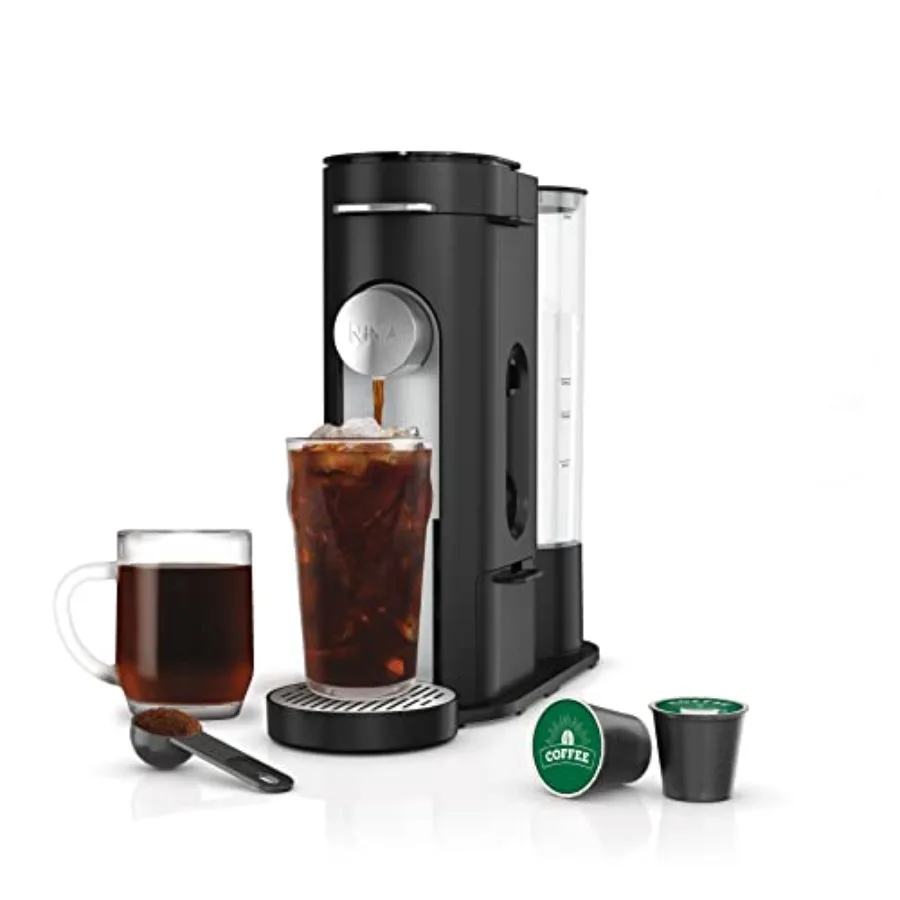

Односерверная кофеварка PB040C, совместимая с капсулами K-Cup на 62 унции, резервуар для кофе со льдом, черный, обновленный