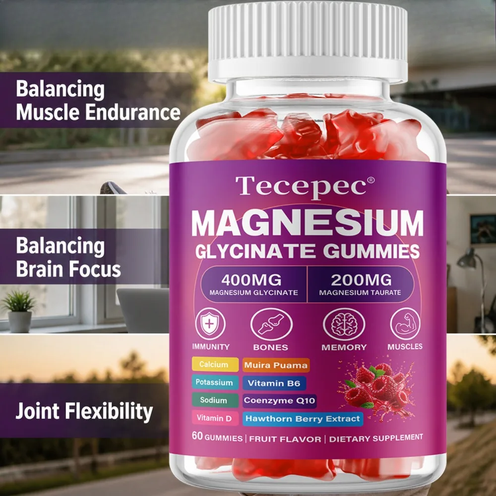 Magnesium Glycinate Gummies 600mg Per Serving, High Absorption Mg Glycinate, Supports Relaxation, Sleep Health