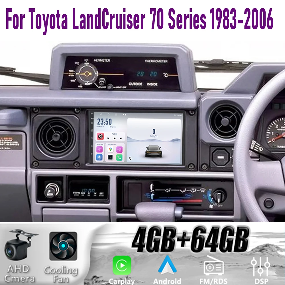 

GPS 7" 64GB For Toyota LandCruiser 70 Series 1983-2006 Car Radio Steering Wheel control Google Map Stereo Wifi Reversing Image