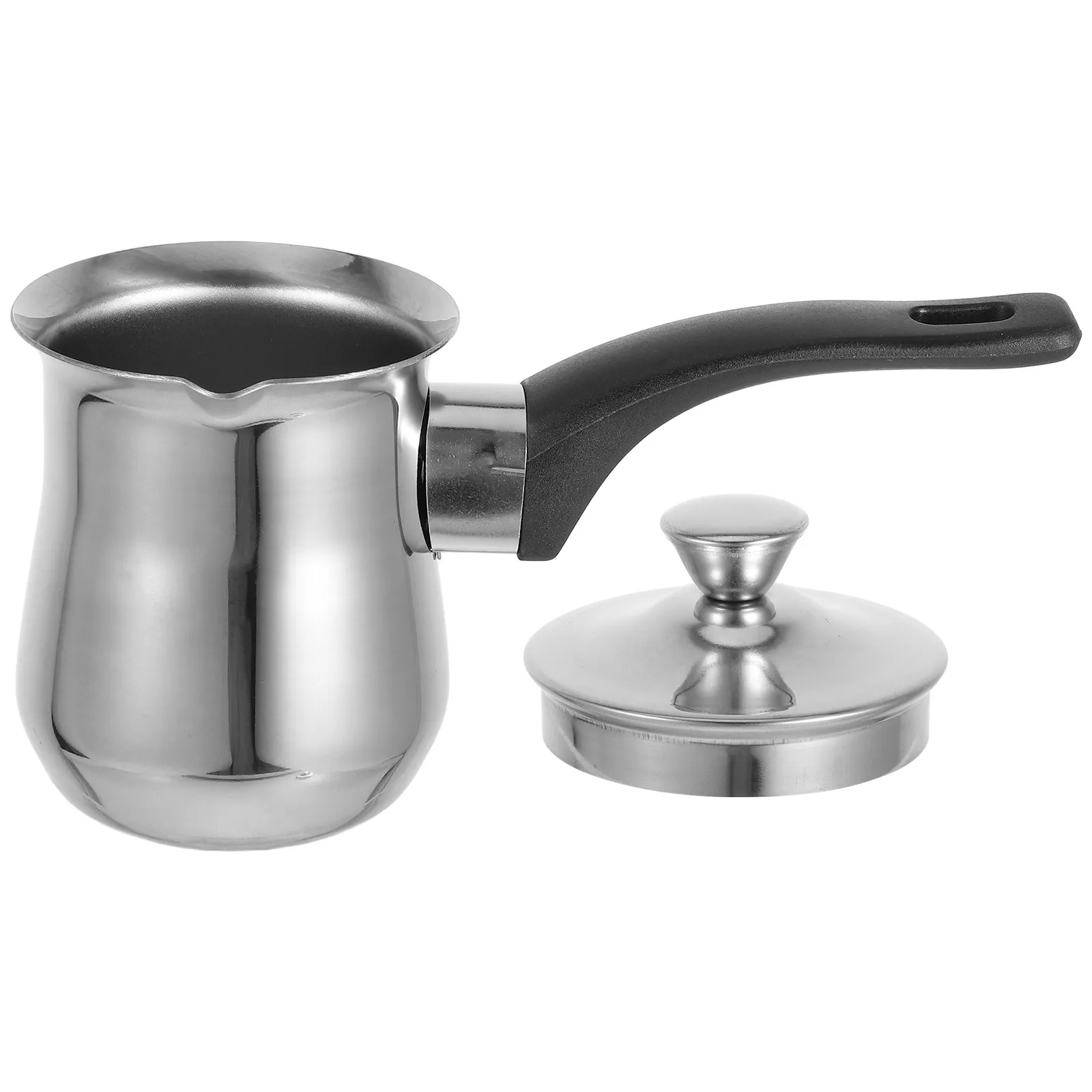 180Ml Stainless Steel Turkish Coffee Maker Pot Milk Kettle Small Simmer Pan Stove Top Induction Compatible Coffee Pot for Home