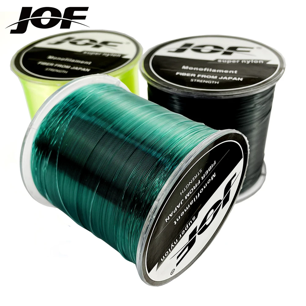 JOF Fishing Line Invisible Nylon Monofilament 500M Super Strong 3.4-28.6LB Freshwater Fish Wire Speckle Carp Fishing Accessories