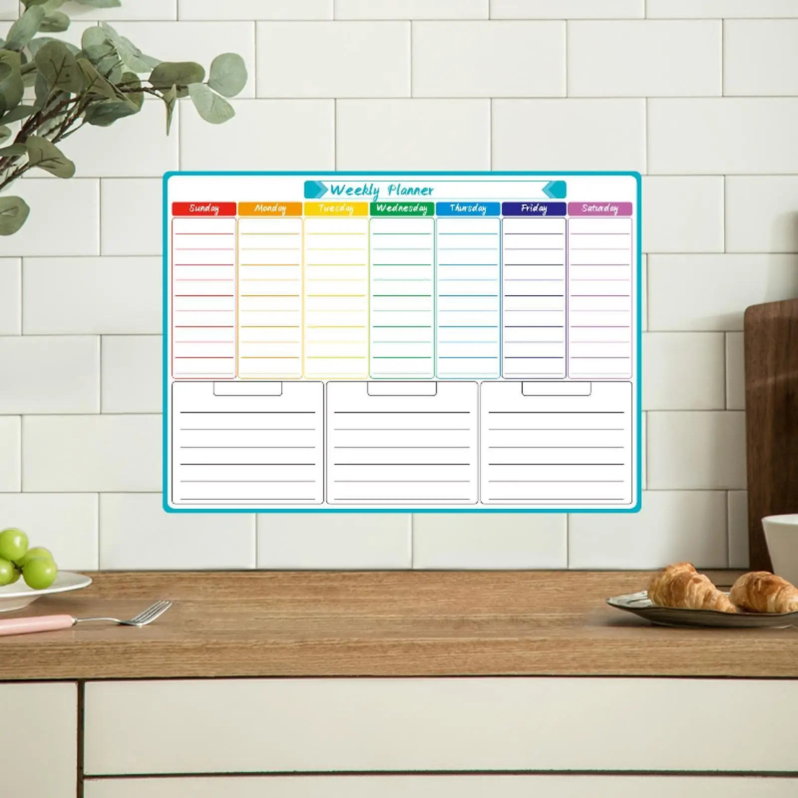 

Weekly Planner for Fridge Household Weekly Schedule Dry Erase Board Calendar