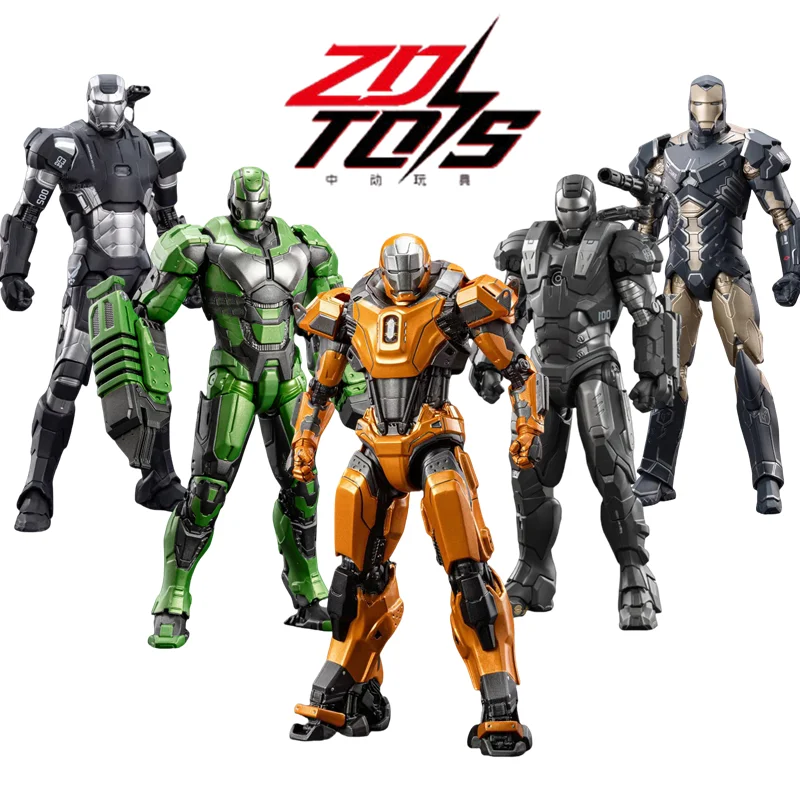 ZD Iron Man Tony Stark MK40 MK38 MK9 MK12 MK37 MK14 MK27 Action Figure Movable Joints Model Desktop Ornament Assembly Toys Gifts
