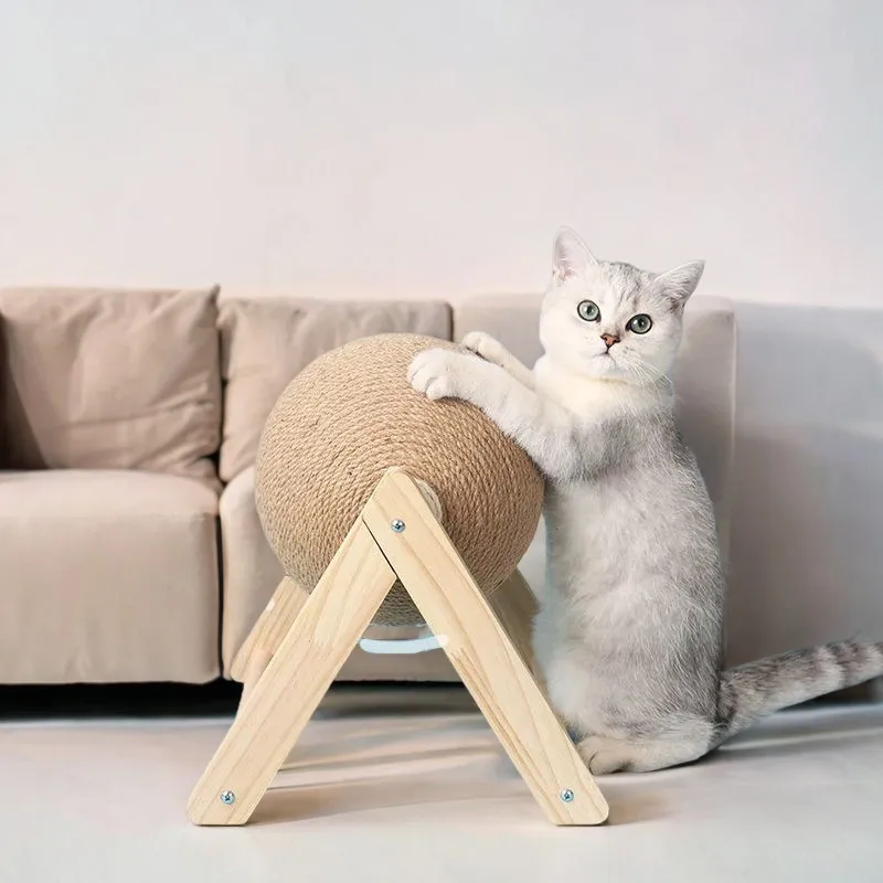 Cat Toy Scratching Ball Kitten Sisal Rope Ball Board Grinding Paws Toys Cats Scratcher Wear-resistant Pet Furniture Cat Supplies