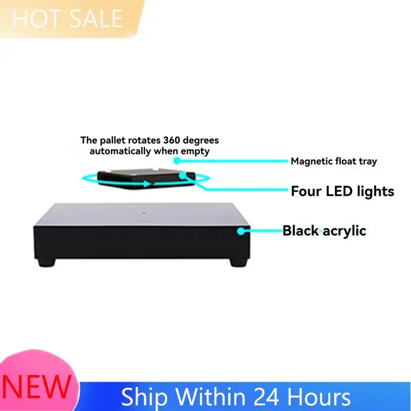 ~【IN  Stock】Rotating Floating Platform Magnetic Levitating Display Stand With LED Light For Jewelry& Collectibles For Exhibition