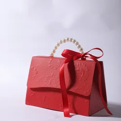 Letterpress Printing Flower Candy Box Mini Packaging Bags Paper Box For Gift Set Box Small Gift Bags Wedding Favors Party Decor