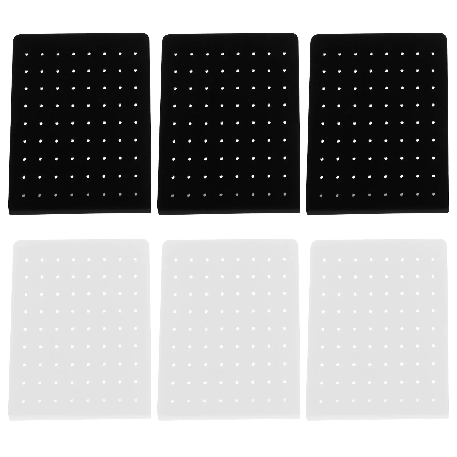 

6Pcs Earring Holder L-Style Multi Hole Clear Ear Studs Organizer Stand Jewelry Storage Rack Desktop Display Stand for Earrings