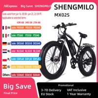 Shengmilo MX02S Electric Bicycle Adult ebike 1000W Men's E-Mountain ebike 48V17.5AHBattery,26 Inch Wide Tyre Men's Electric Bike