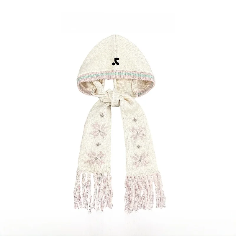bonnet-tricote-pour-femme-avec-echarpe-boucle-a-pompon-accessoire-de-mode-pour-l'automne-bonnet-rond-sans-bord-adapte-aux-jeunes