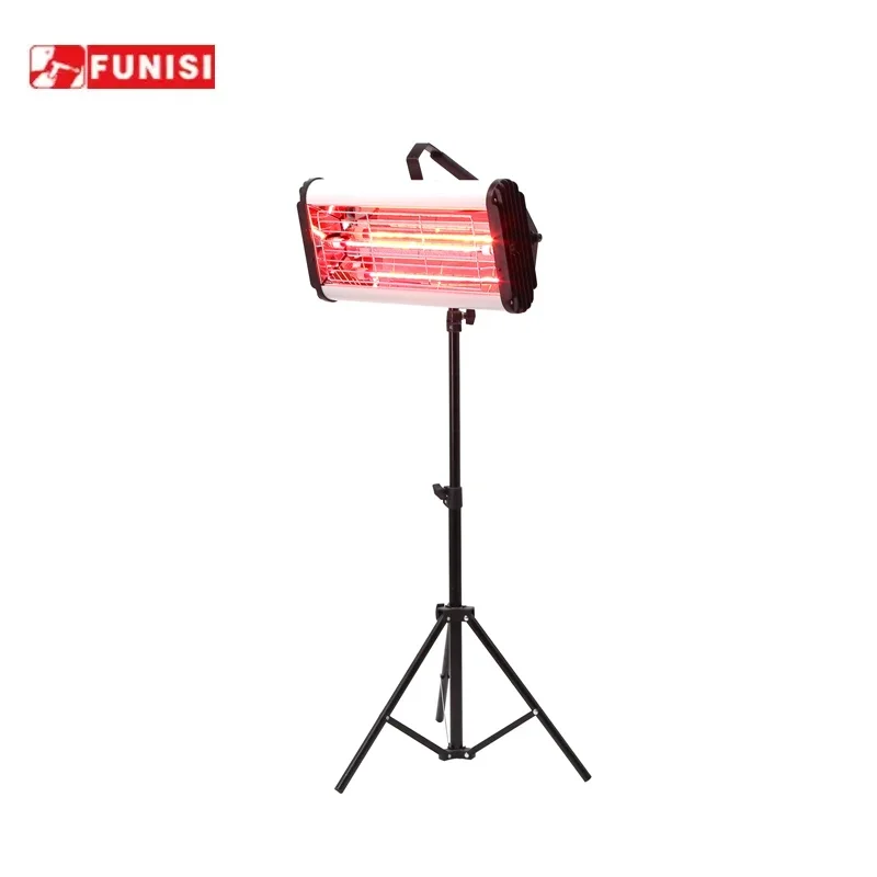 FUNISI High Power 1200W Adjustable Timer Paint Curing Lamp Shortwave Lamp Paint Infrared Dryer Lamp