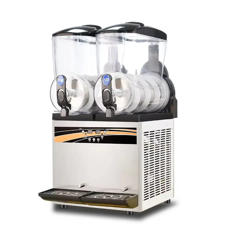 12L*2 Stainless Steel Small Capacity Mini Slush Machine For Commercial Restaurant To Make Smoothie Slush Machine