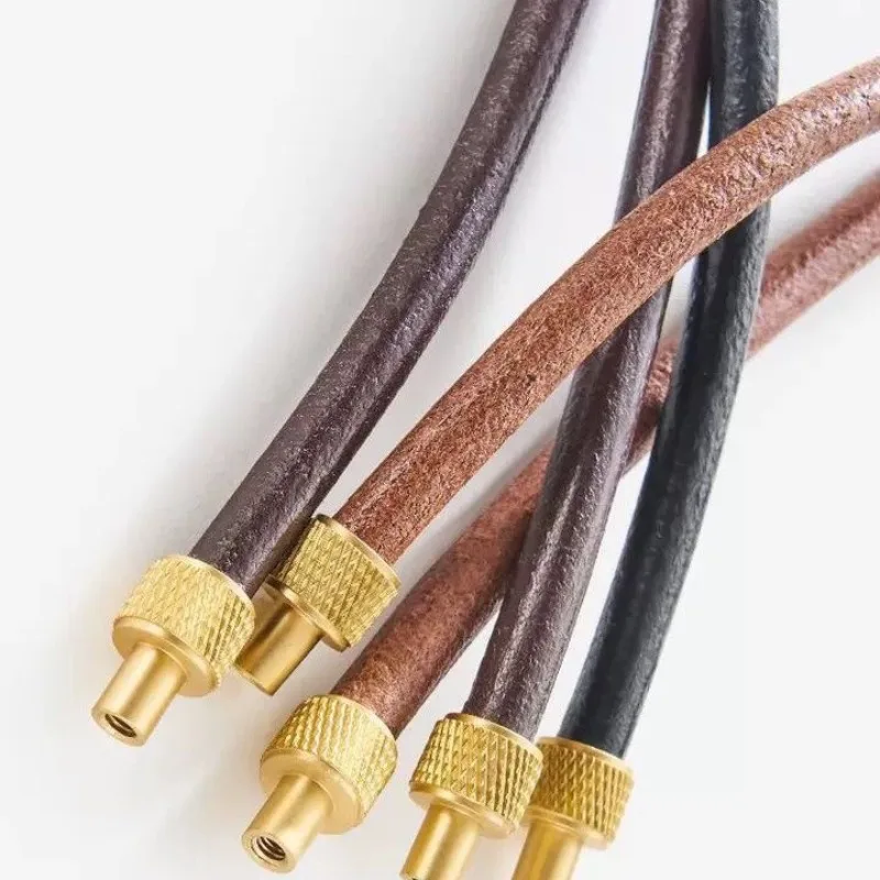 Brass + Leather Cabinet Pulls Handle Eco-friendly Modern Cabinet Door Drawer Furniture Hardware Handle Nordic