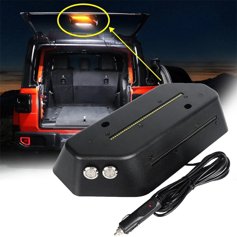 

LED Car Tail Lights Rear Cargo Trunk Light Tailgate Lamp lashing Amber Color Warning Light For Jeep Wrangler JL JLU 2018-2021