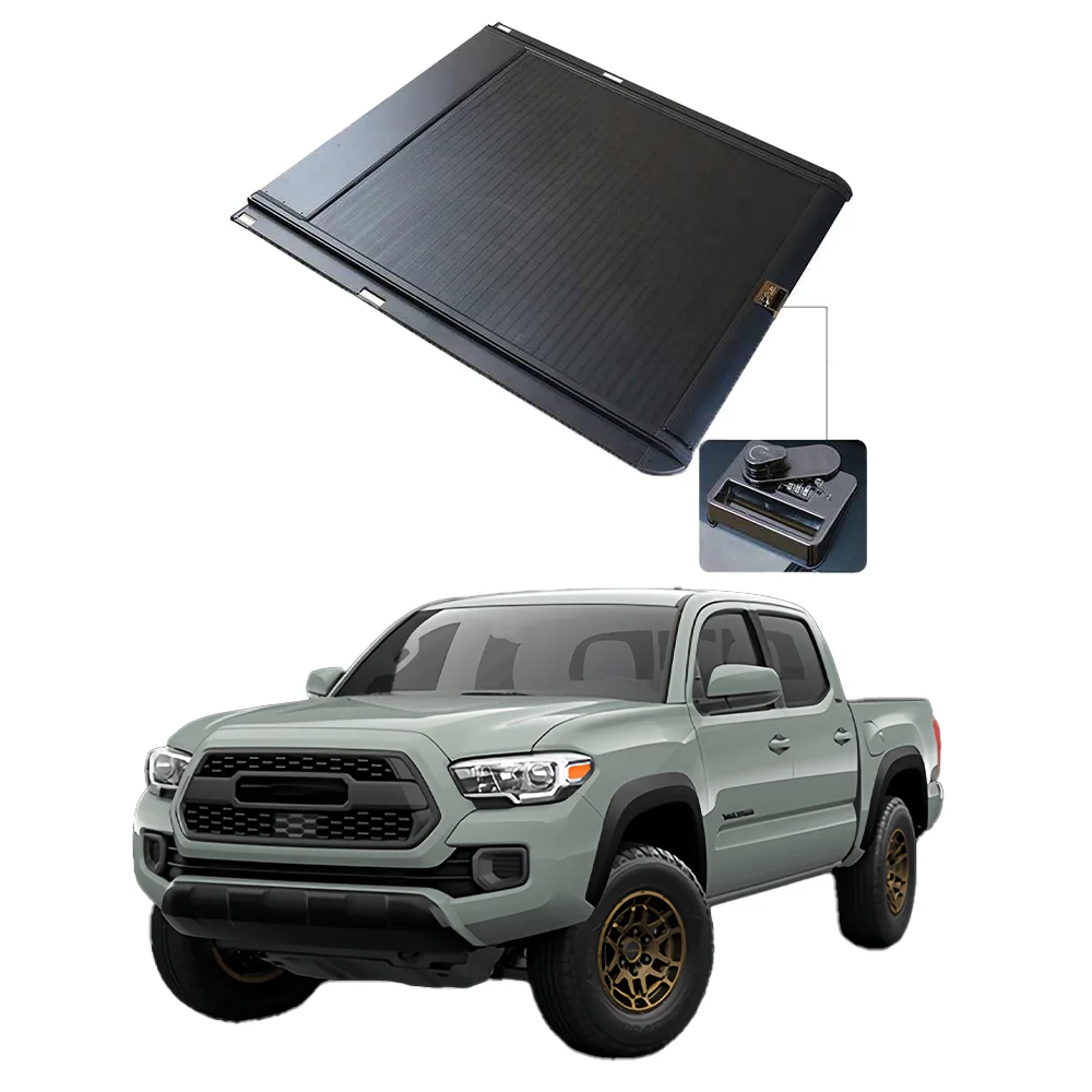 

Retractable pickup truck bed hard tonneau cover roller cover tonneau cover hot selling aluminum for toyota tacoma