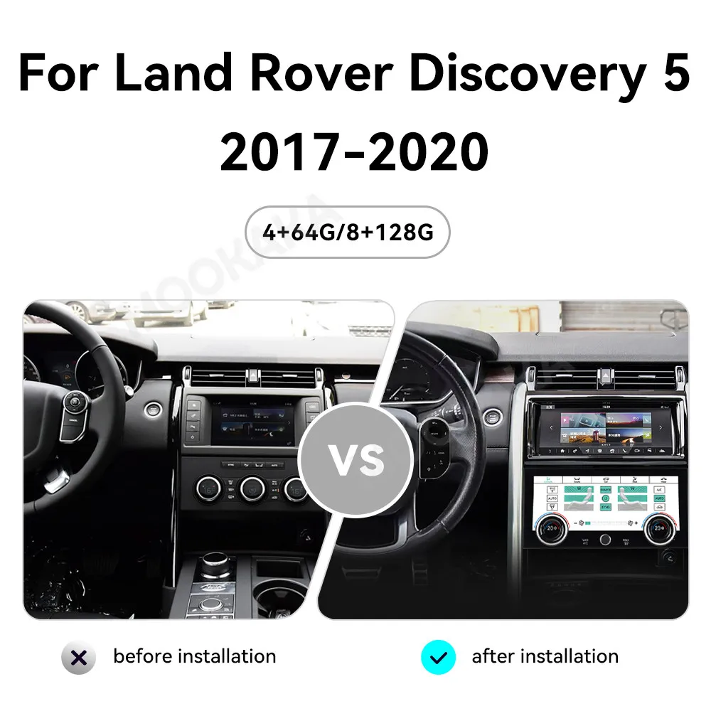 Android 13 Screen For Land Rover Discovery 5 2017-2020 Carplay Car Radio + AC Dashboard + Buttons Full  Full Set Multimedia Navi