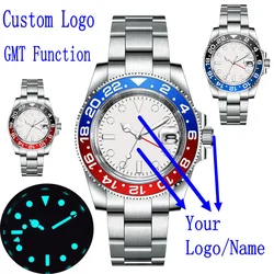 NH34A Luxury Mechanical Automatic Wristwatch GMT Watch Sapphire Glass Men Watches reloj hombre Luminous 10Bars Male Clock