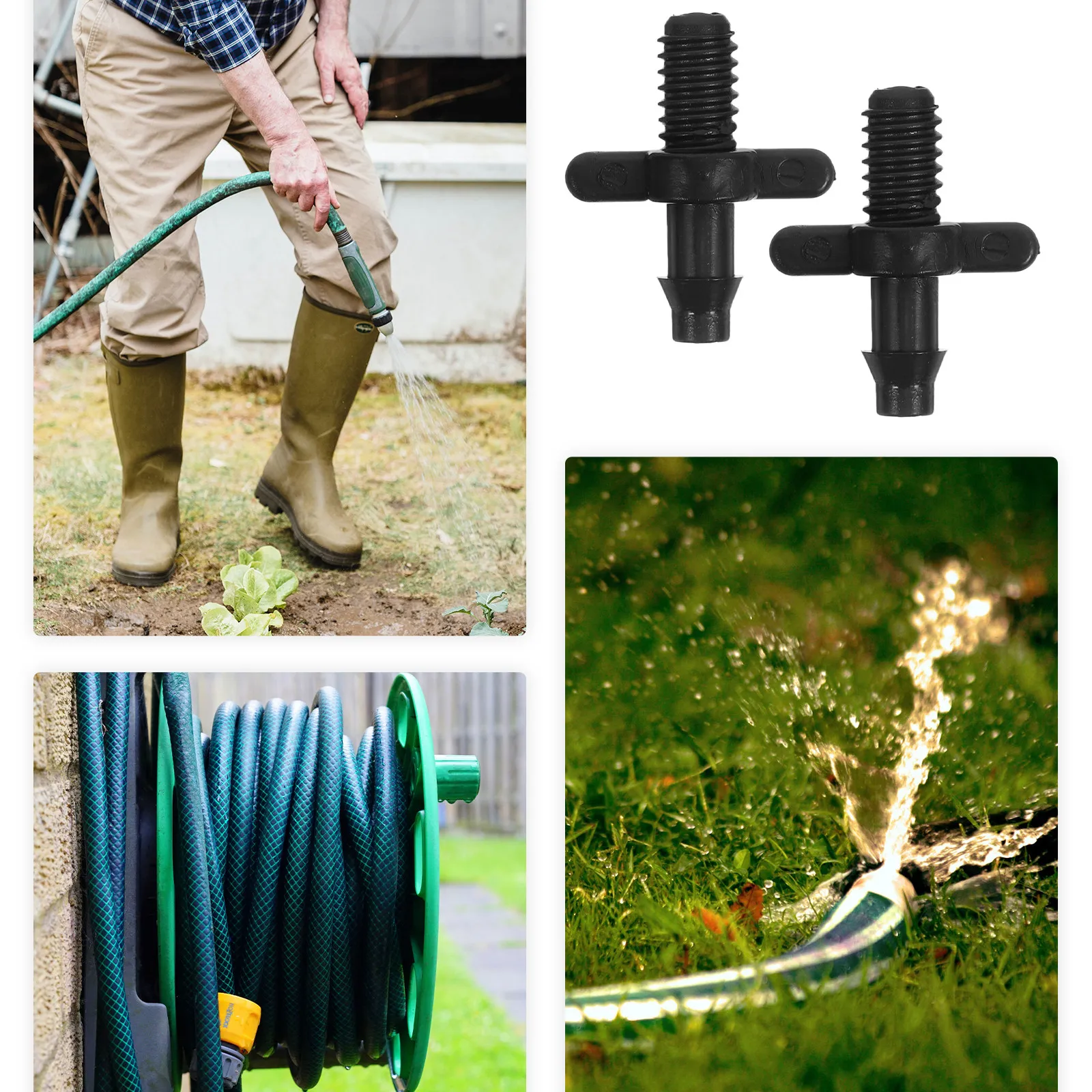 100Pcs Drip Irrigation Barbed Coupling PP Male Hose Connector for Garden Lawn Vegetable Flower Bed Greenhouse DIY Automatic