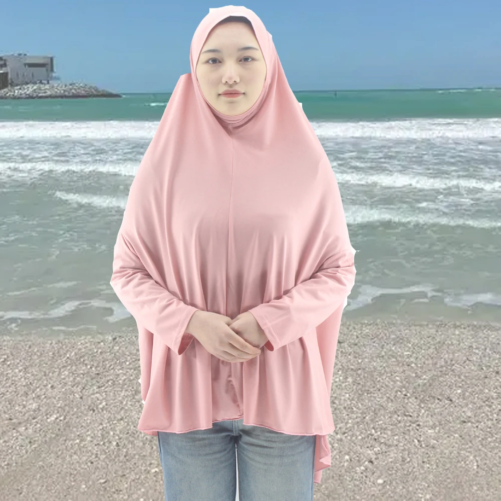 

Khimar Crystal Linen Bat Sleeve Hooded Long Robe Dubai Long Headscarf Muslim Women Prayer Garment Islamic Niqab Scarf Djellaba