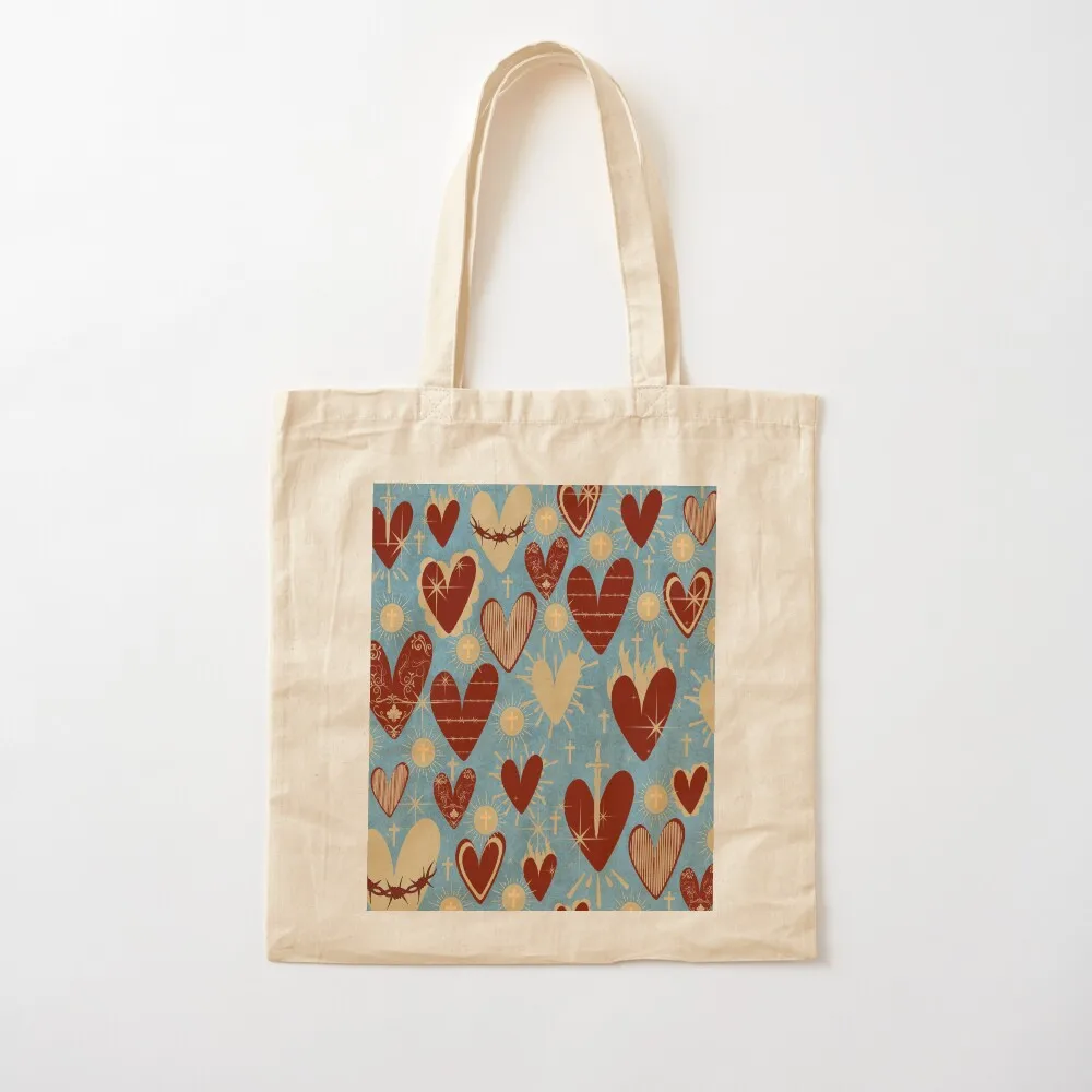 حقيبة حمل على شكل قلب مقدس حقيبة حمل للرجال والنساء حقيبة للمتسوقين حقيبة يد للرجال