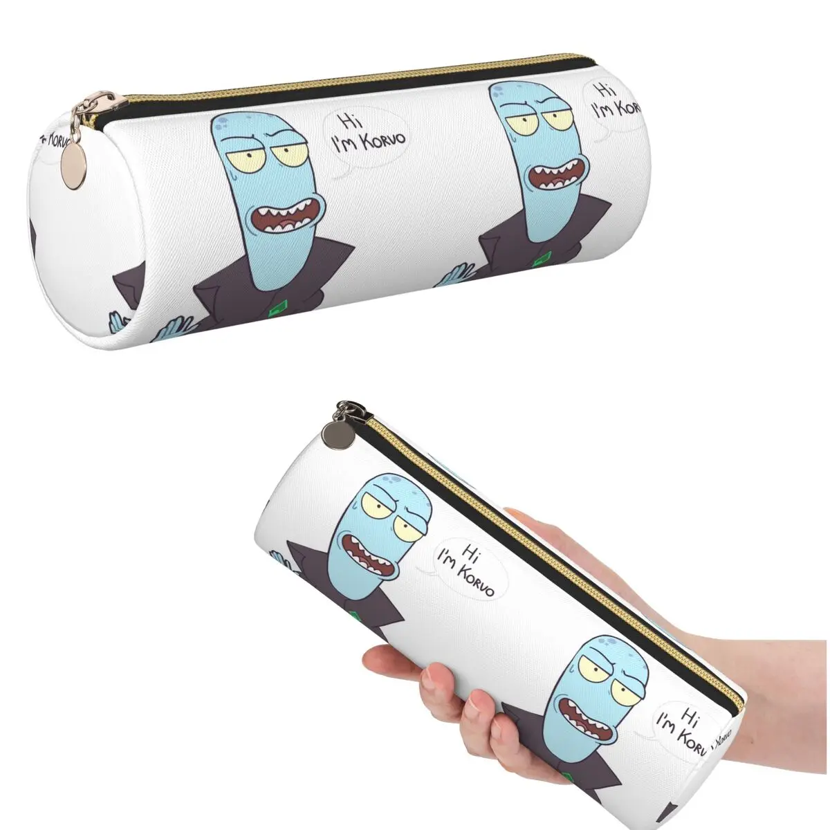 Cartoon Solar Opposites Funny Korvo Pencil Case for Students Gifts Cylinder Pen Box Pencil Bag Pen Holder